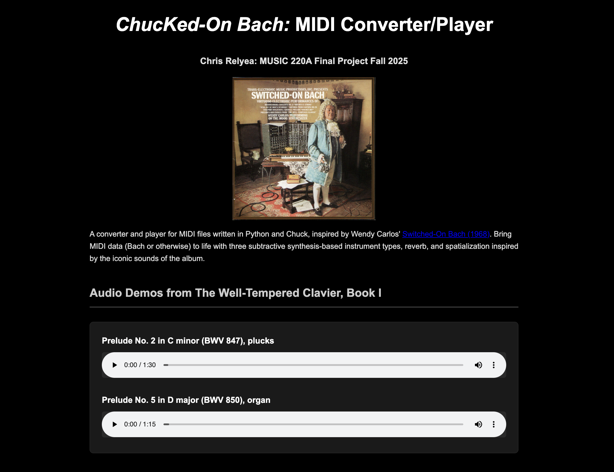 ChucKed On Bach project